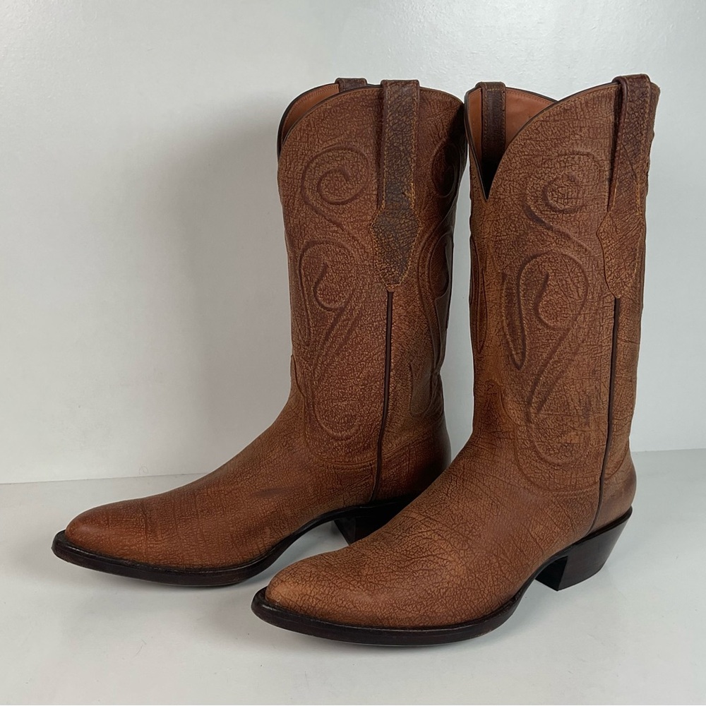 Black Jack Sanded Kangaroo Cowboy Boots | Exotic | Men’s 8 D